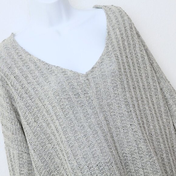 Gilli Oversized Scoop Neck Knit Sweater Gray Women Size L - Picture 6 of 8